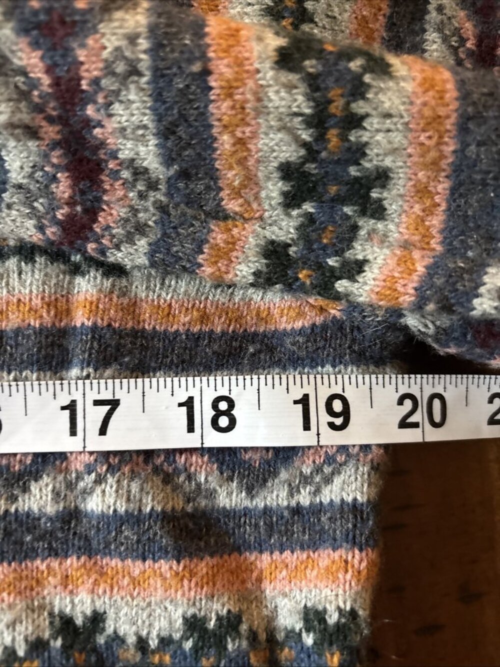 abercrombie fitch Men’s Orange & Blue Crew Neck Sweater Size M Wool Blend Soft - Picture 4 of 6